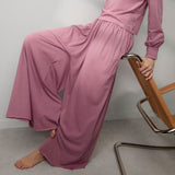 Lunya Loungewear Organic Pima Wide Leg Pant - #Clarion Rose